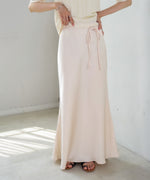 【S・Mサイズ展開】裾シアーサテンナロースカート