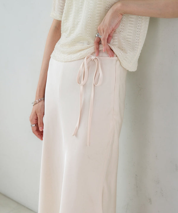 【S・Mサイズ展開】裾シアーサテンナロースカート