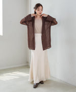 【S・Mサイズ展開】裾シアーサテンナロースカート