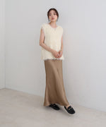 【S・Mサイズ展開】裾シアーサテンナロースカート