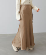 【S・Mサイズ展開】裾シアーサテンナロースカート