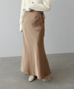 【S・Mサイズ展開】裾シアーサテンナロースカート