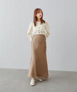 【S・Mサイズ展開】裾シアーサテンナロースカート