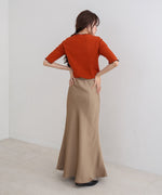 【S・Mサイズ展開】裾シアーサテンナロースカート