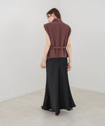 【S・Mサイズ展開】裾シアーサテンナロースカート