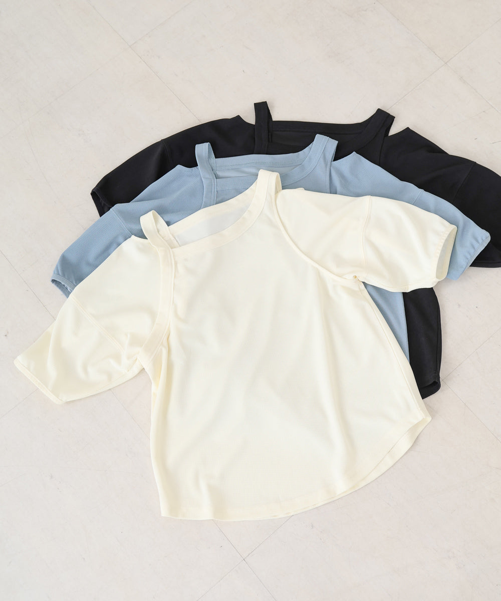 アシメコクーンスリーブカットソー