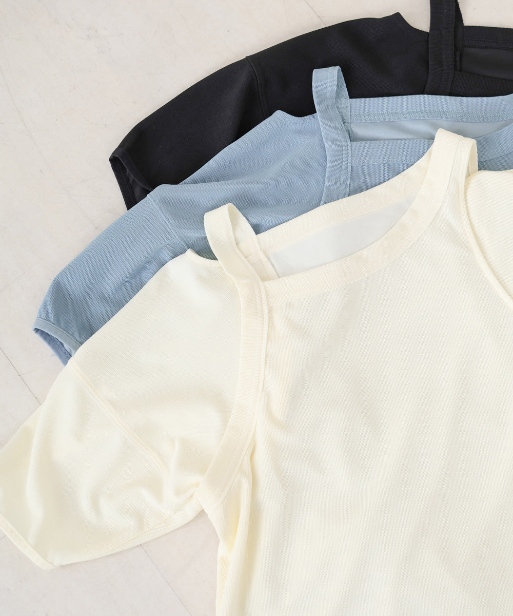 アシメコクーンスリーブカットソー