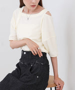 アシメコクーンスリーブカットソー