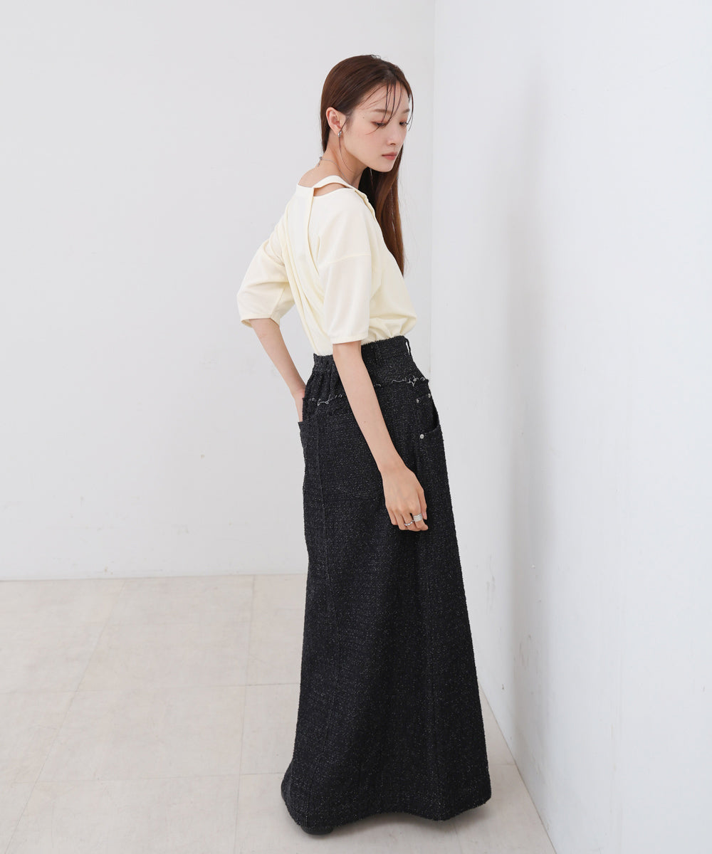 アシメコクーンスリーブカットソー