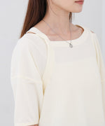 アシメコクーンスリーブカットソー