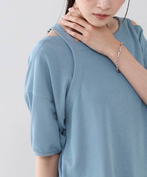 アシメコクーンスリーブカットソー