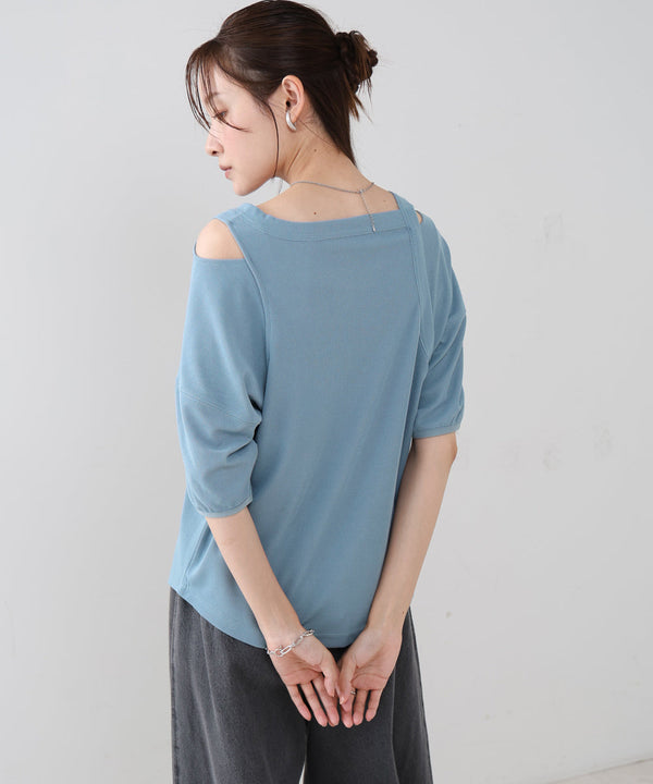 アシメコクーンスリーブカットソー