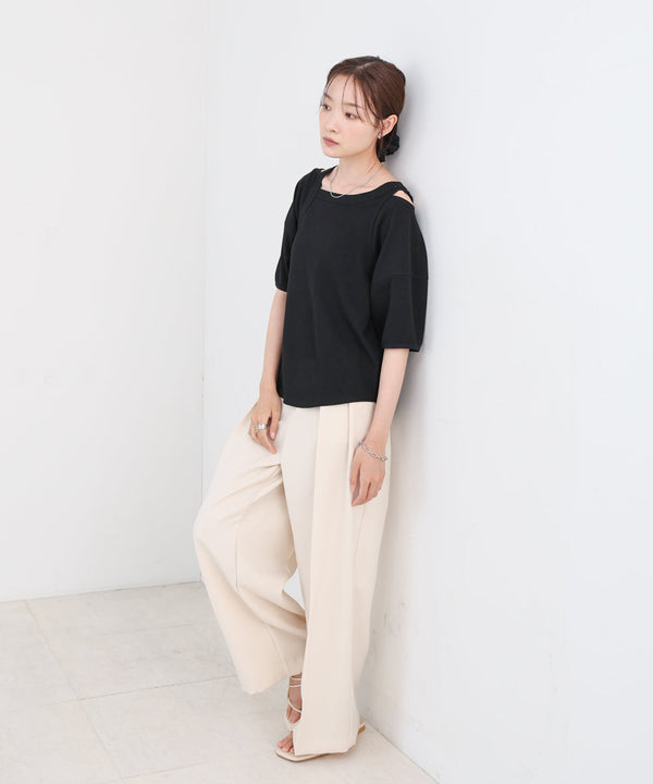 アシメコクーンスリーブカットソー