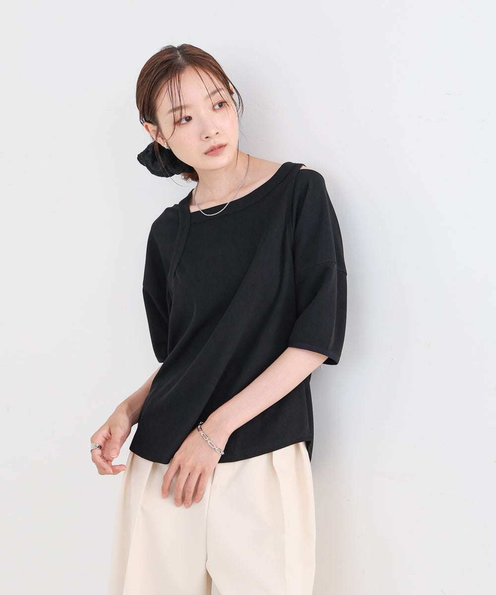 アシメコクーンスリーブカットソー