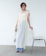 【S・Mサイズ展開】Ｖネックギャザーリボンワンピース