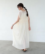 【S・Mサイズ展開】Ｖネックギャザーリボンワンピース