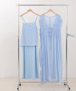 【S・Mサイズ展開】Ｖネックギャザーリボンワンピース