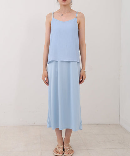 【S・Mサイズ展開】Ｖネックギャザーリボンワンピース