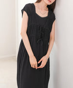 【S・Mサイズ展開】Ｖネックギャザーリボンワンピース