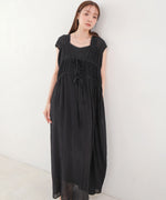 【S・Mサイズ展開】Ｖネックギャザーリボンワンピース