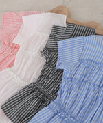 フレンチスリーブギャザーフリルブラウス