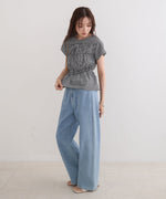 フレンチスリーブギャザーフリルブラウス