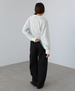 ショート丈チュールレイヤードスウェット