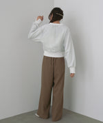 ショート丈チュールレイヤードスウェット