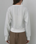 ショート丈チュールレイヤードスウェット