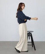 ショート丈チュールレイヤードスウェット