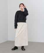 ショート丈チュールレイヤードスウェット