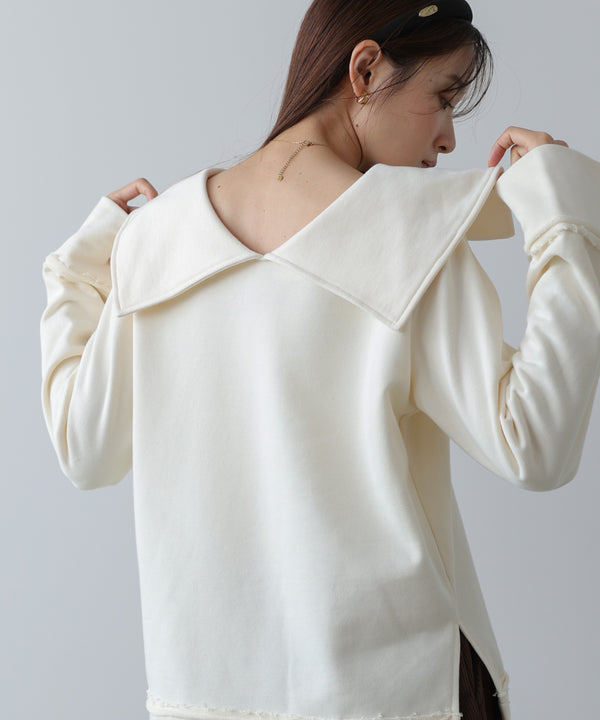 ビッグカラー2WAYスウェットトップス