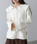 ビッグカラー2WAYスウェットトップス