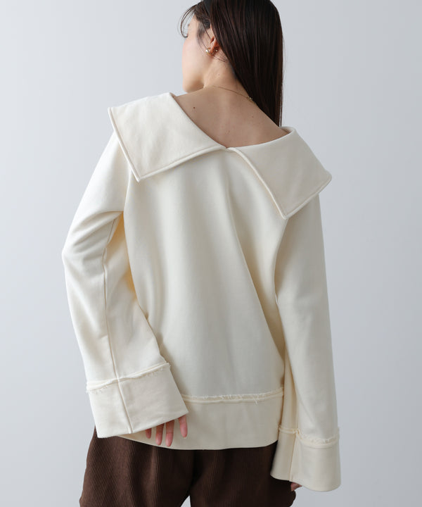 ビッグカラー2WAYスウェットトップス