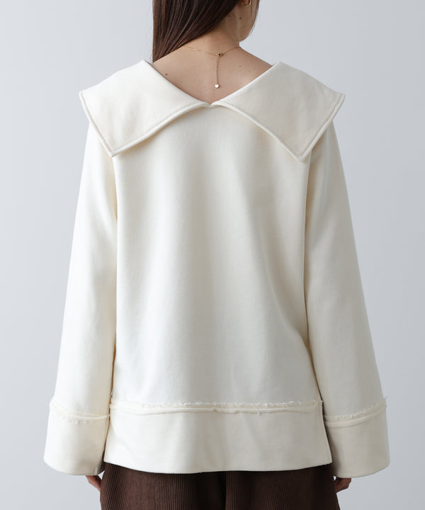 ビッグカラー2WAYスウェットトップス