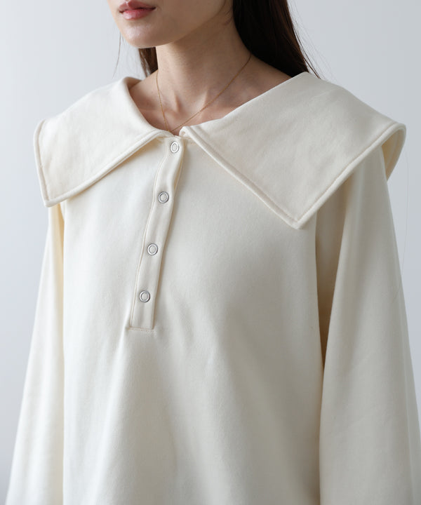 ビッグカラー2WAYスウェットトップス