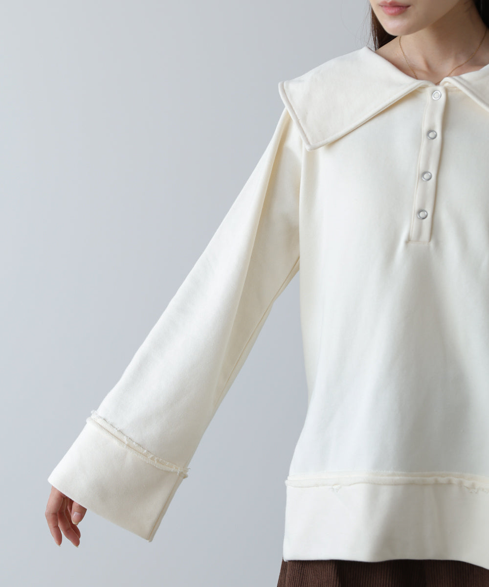 ビッグカラー2WAYスウェットトップス