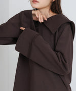 ビッグカラー2WAYスウェットトップス