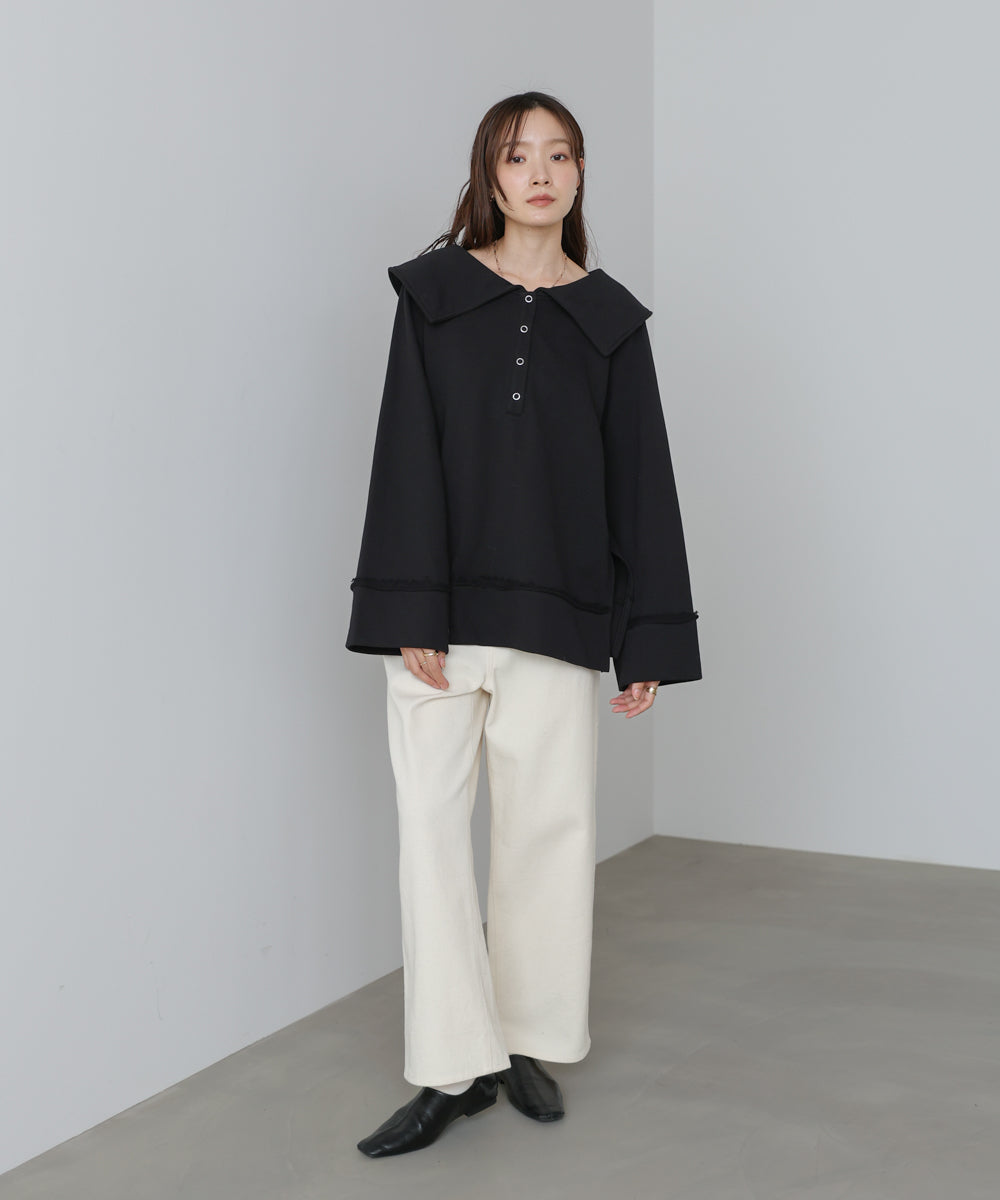 ビッグカラー2WAYスウェットトップス