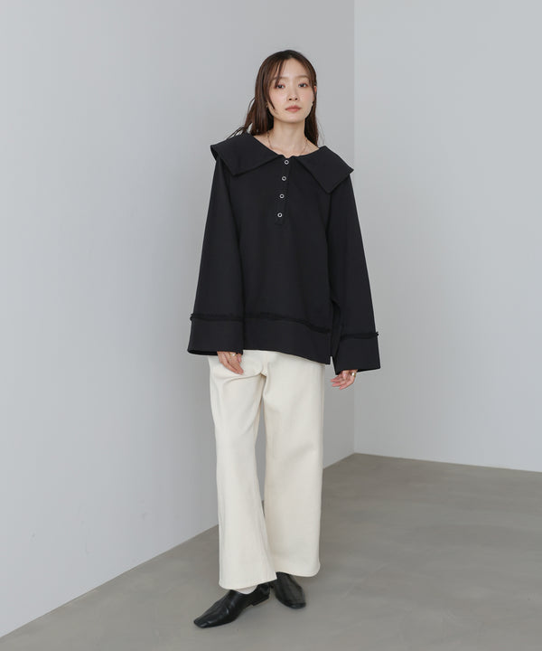 ビッグカラー2WAYスウェットトップス