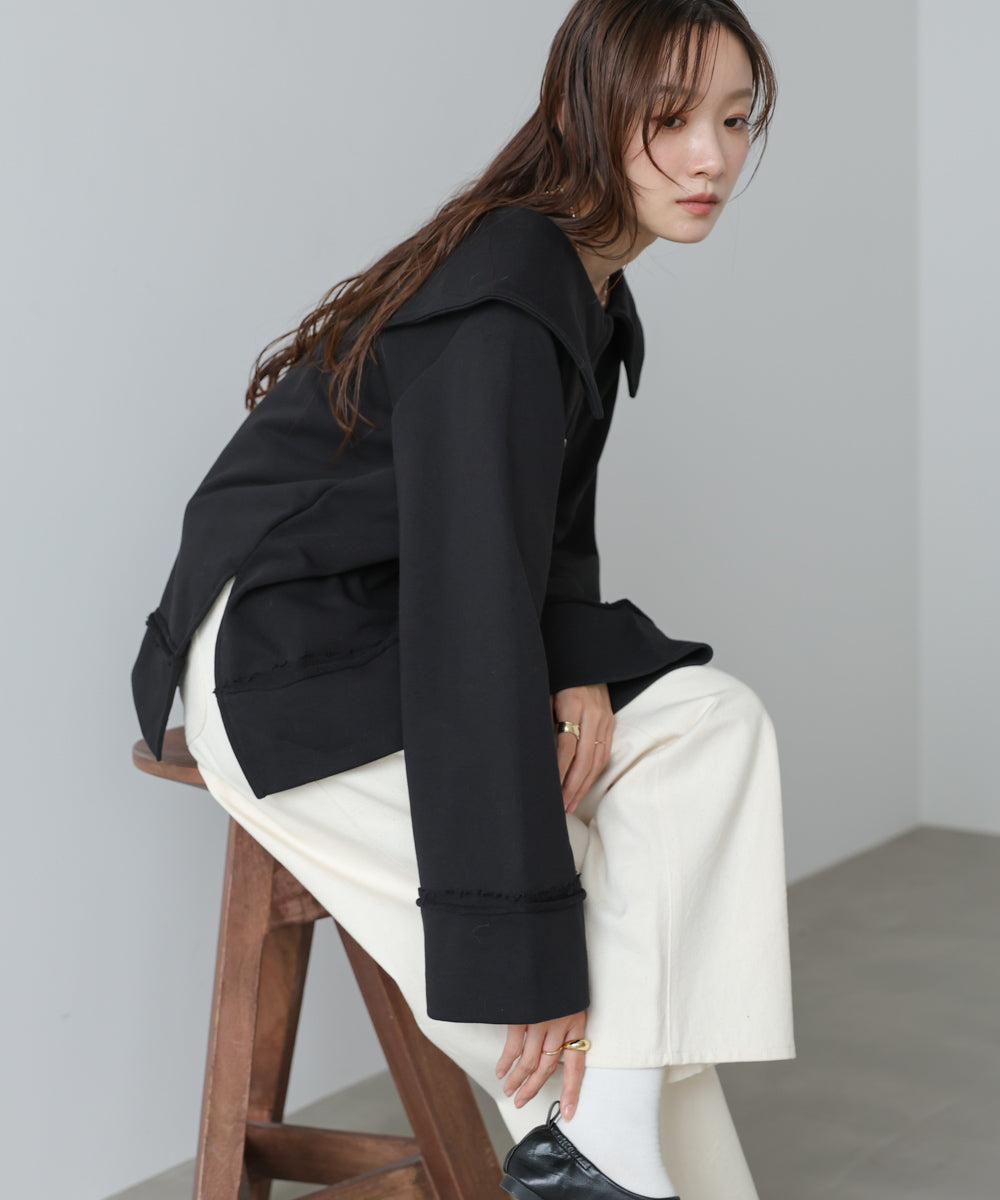 ビッグカラー2WAYスウェットトップス