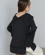 ビッグカラー2WAYスウェットトップス