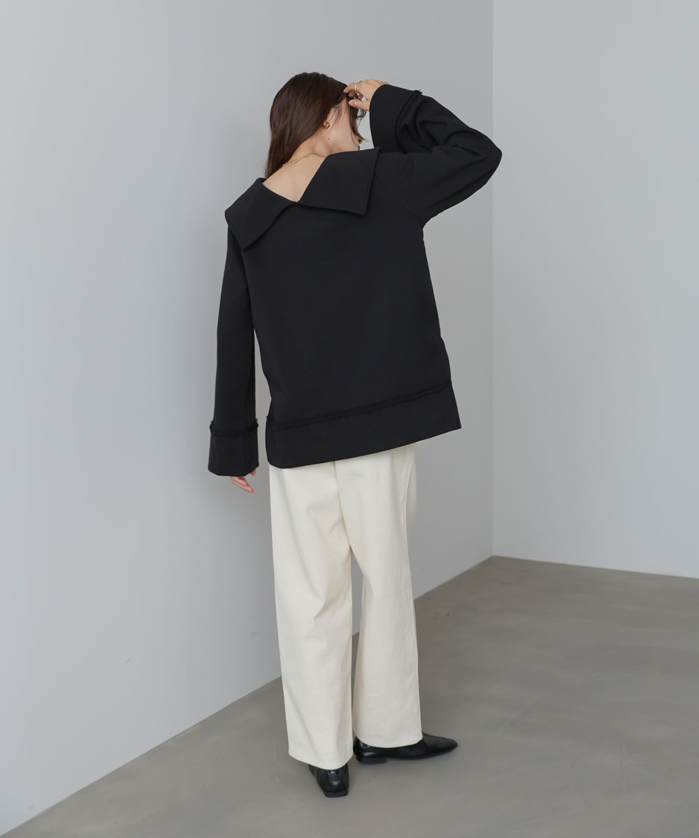 ビッグカラー2WAYスウェットトップス