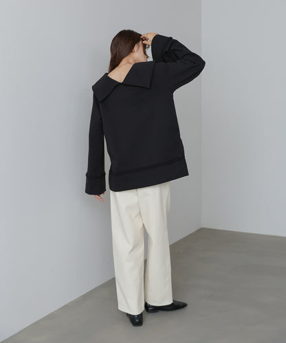 ビッグカラー2WAYスウェットトップス