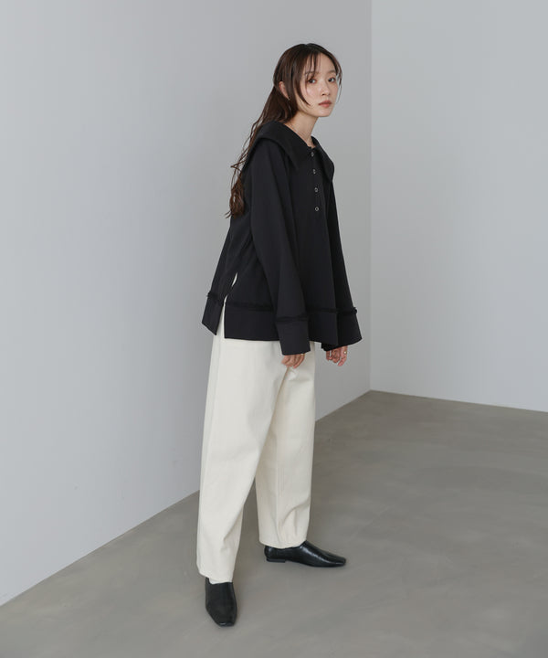 ビッグカラー2WAYスウェットトップス