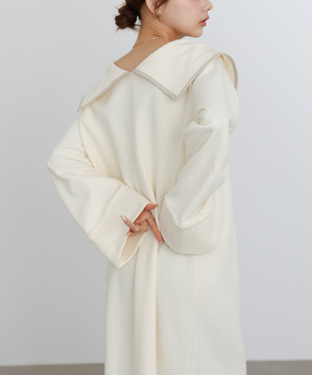 【選べるサイズ展開】ビッグカラースウェットワンピース