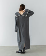 【選べるサイズ展開】ビッグカラースウェットワンピース