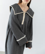 【選べるサイズ展開】ビッグカラースウェットワンピース