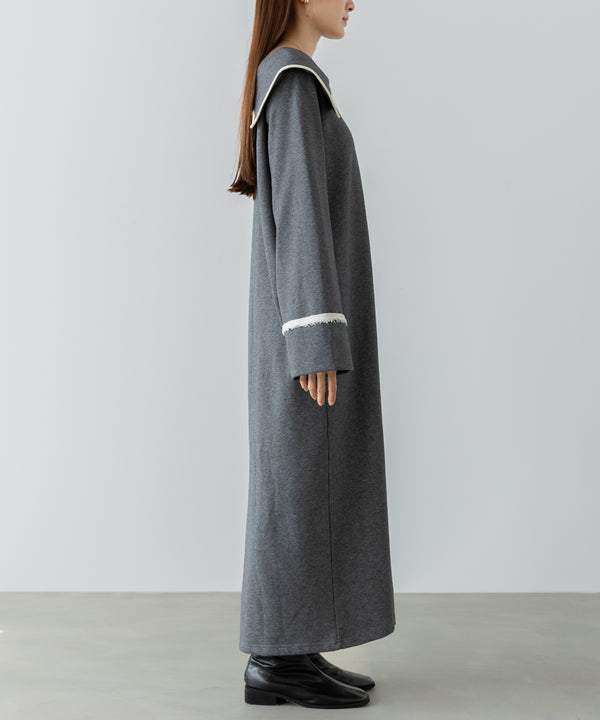 【選べるサイズ展開】ビッグカラースウェットワンピース