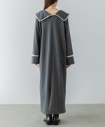 【選べるサイズ展開】ビッグカラースウェットワンピース